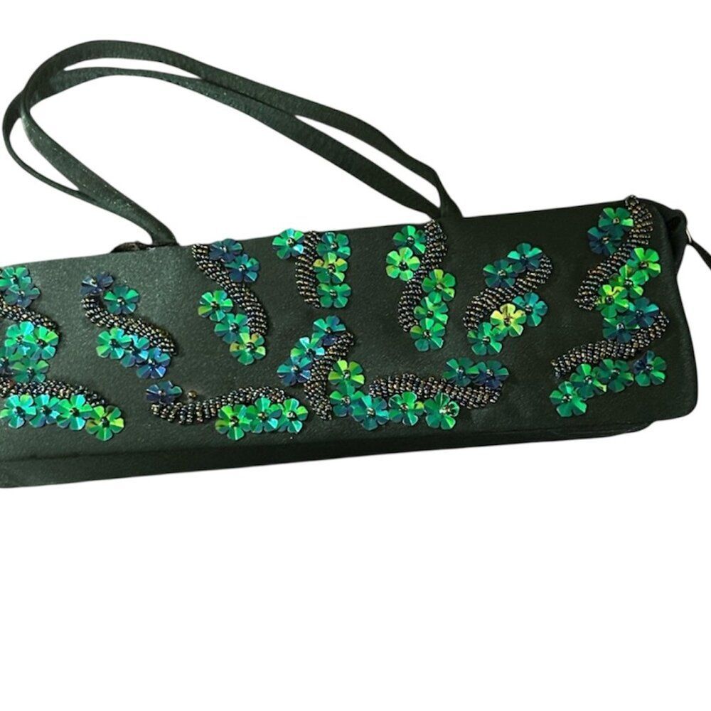 Savanna Green Sequin Clutch